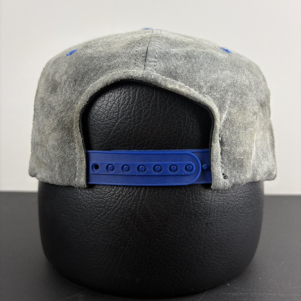Vintage 90s Duke Blue Devils Hat Gray Blue Suede Snapback Cap NCAA Basketball - Picture 4 of 7